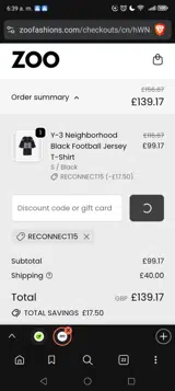 Zoo Fashions coupon verification screenshot