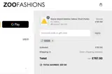 Zoo Fashions coupon verification screenshot