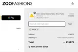 Zoo Fashions coupon verification screenshot