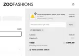 Zoo Fashions coupon verification screenshot
