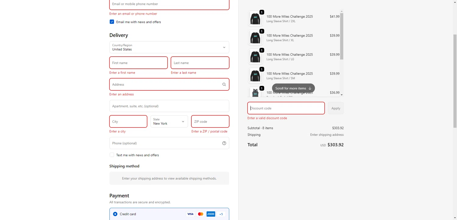 ZOOMA Women's Race Series promo code screenshot showing code 100MILES applied at ZOOMA Women's Race Series checkout page. Uploaded by SimplyCodes community member PennyRanger8219 on Oct 14, 2025