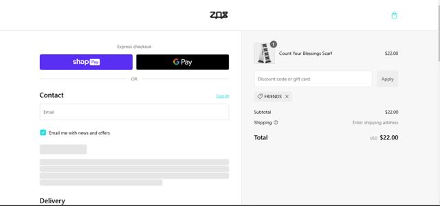 Zox checkout page showing Zox discount code box | Screenshot taken by SimplyCodes community member on Dec 12, 2024
