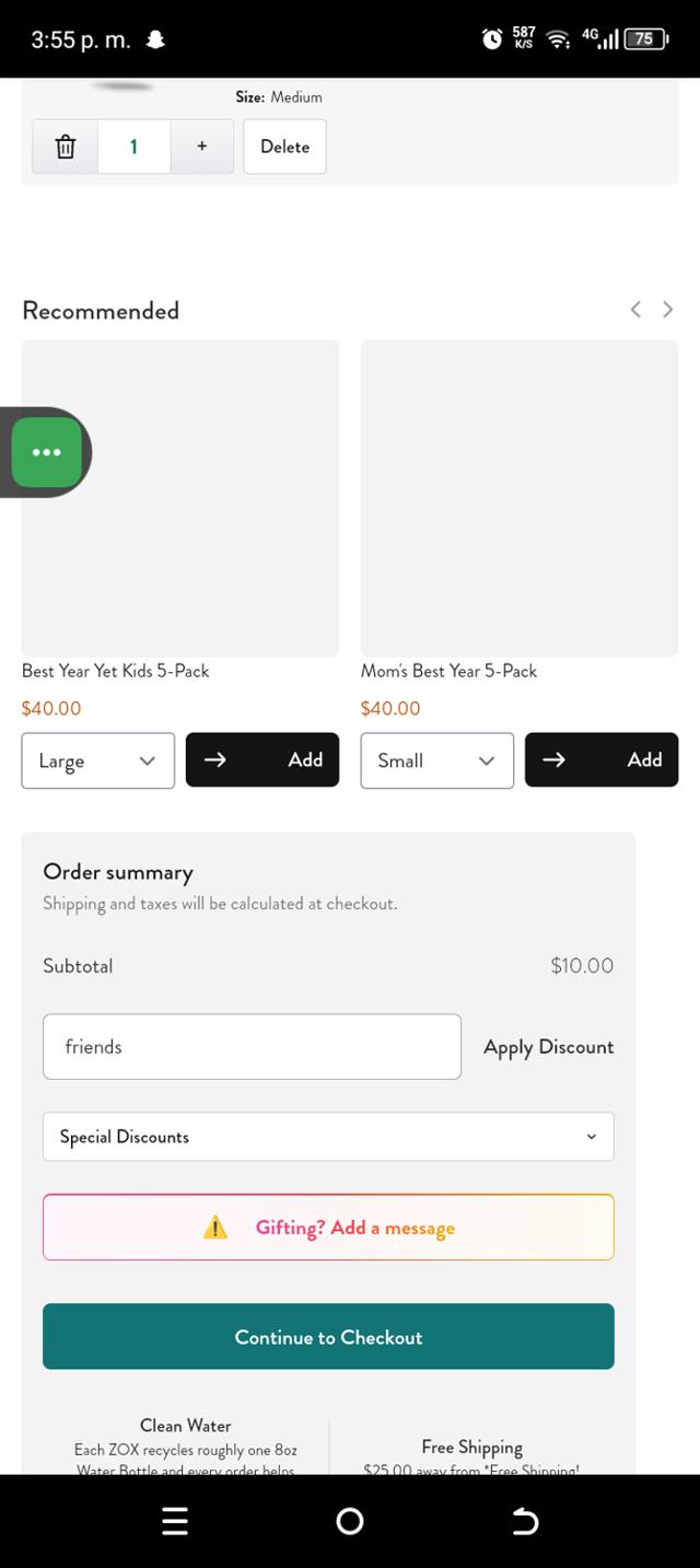 Zox checkout page showing Zox discount code box | Screenshot taken by SimplyCodes community member on Feb 13, 2025