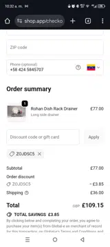 zojdsc5 coupon verification screenshot