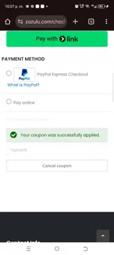 Father10 coupon verification screenshot