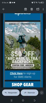 Arbor50 coupon verification screenshot
