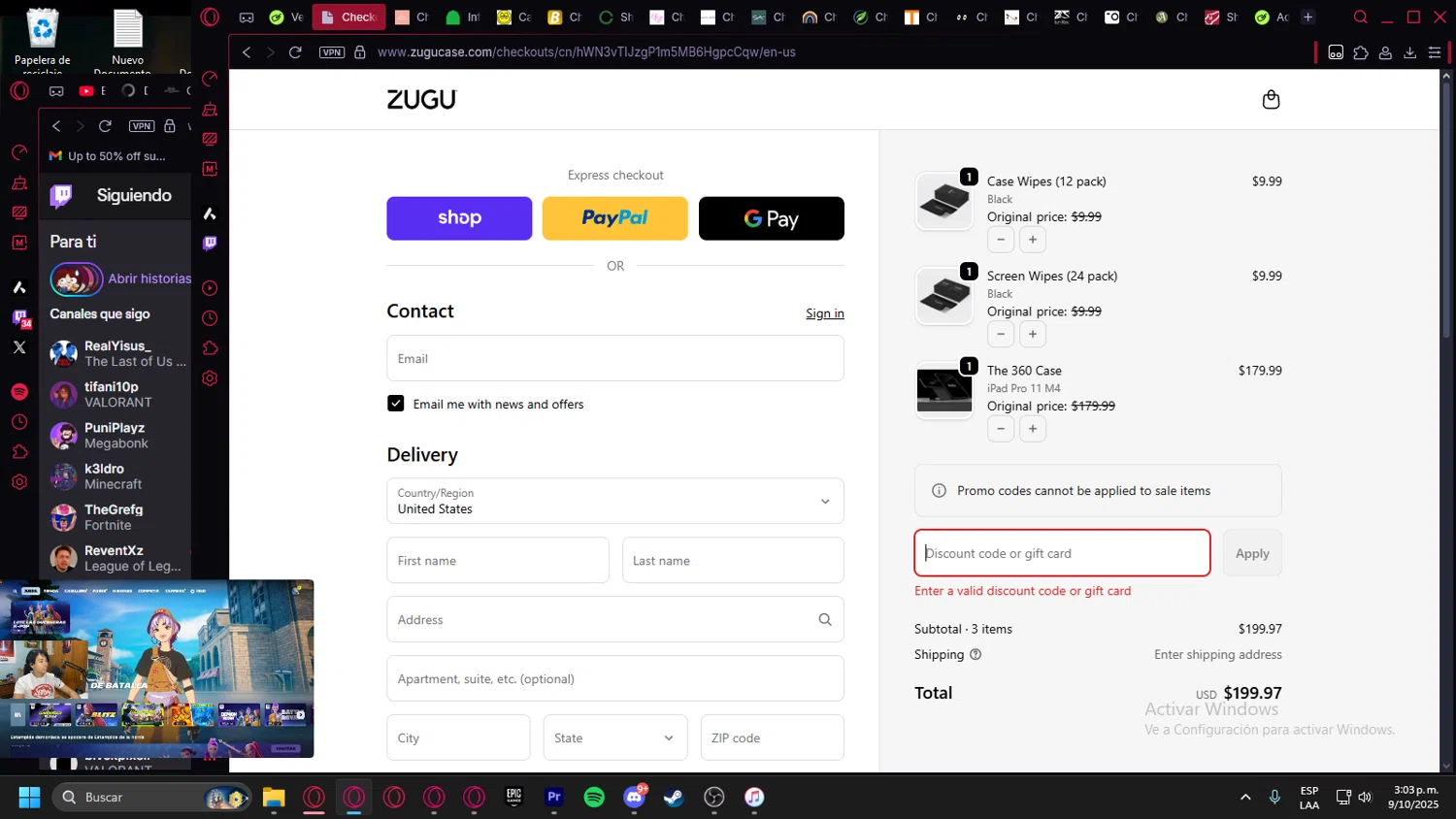 Zugu Case promo code screenshot showing code SORRYFORYOURLOSS10 applied at Zugu Case checkout page. Uploaded by SimplyCodes community member leonardocamacho2 on Oct 9, 2025