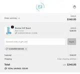 SUMMERFOREVER coupon verification screenshot