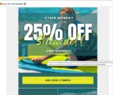 CYBER25 coupon verification screenshot