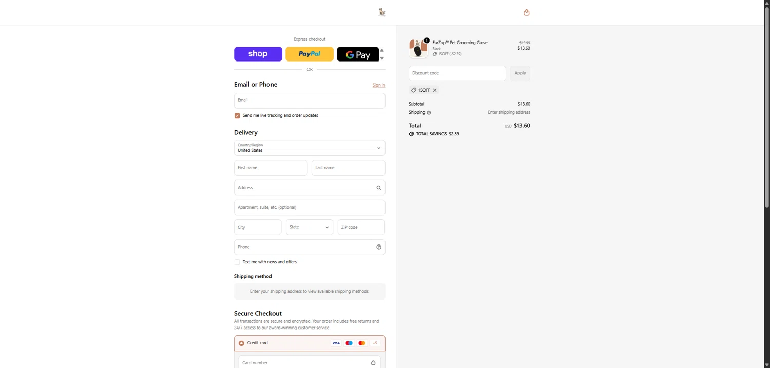 Zylumz Bluelenz checkout page showing Zylumz Bluelenz promo code box | Screenshot taken by SimplyCodes community member on Feb 1, 2026