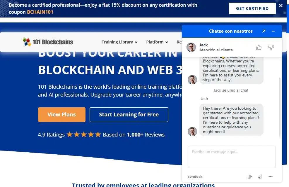 101 Blockchains checkout page showing 101 Blockchains promo code box | Screenshot taken by SimplyCodes community member on Jan 9, 2026
