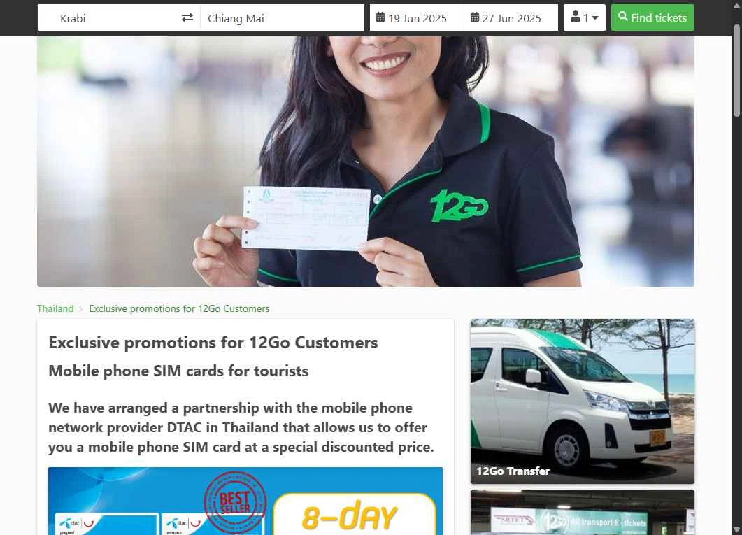 12go.asia checkout page showing 12go.asia promo code box | Screenshot taken by SimplyCodes community member on Jun 18, 2025