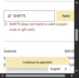 TwelVe12 coupon verification screenshot