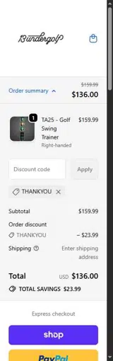 13 Under Golf coupon verification screenshot