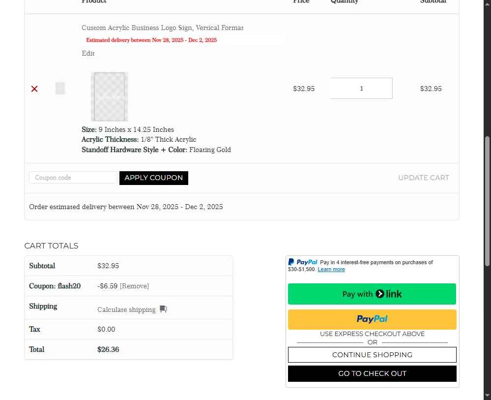 1801&Co. checkout page showing 1801&Co. promo code box | Screenshot taken by SimplyCodes community member on Nov 17, 2025