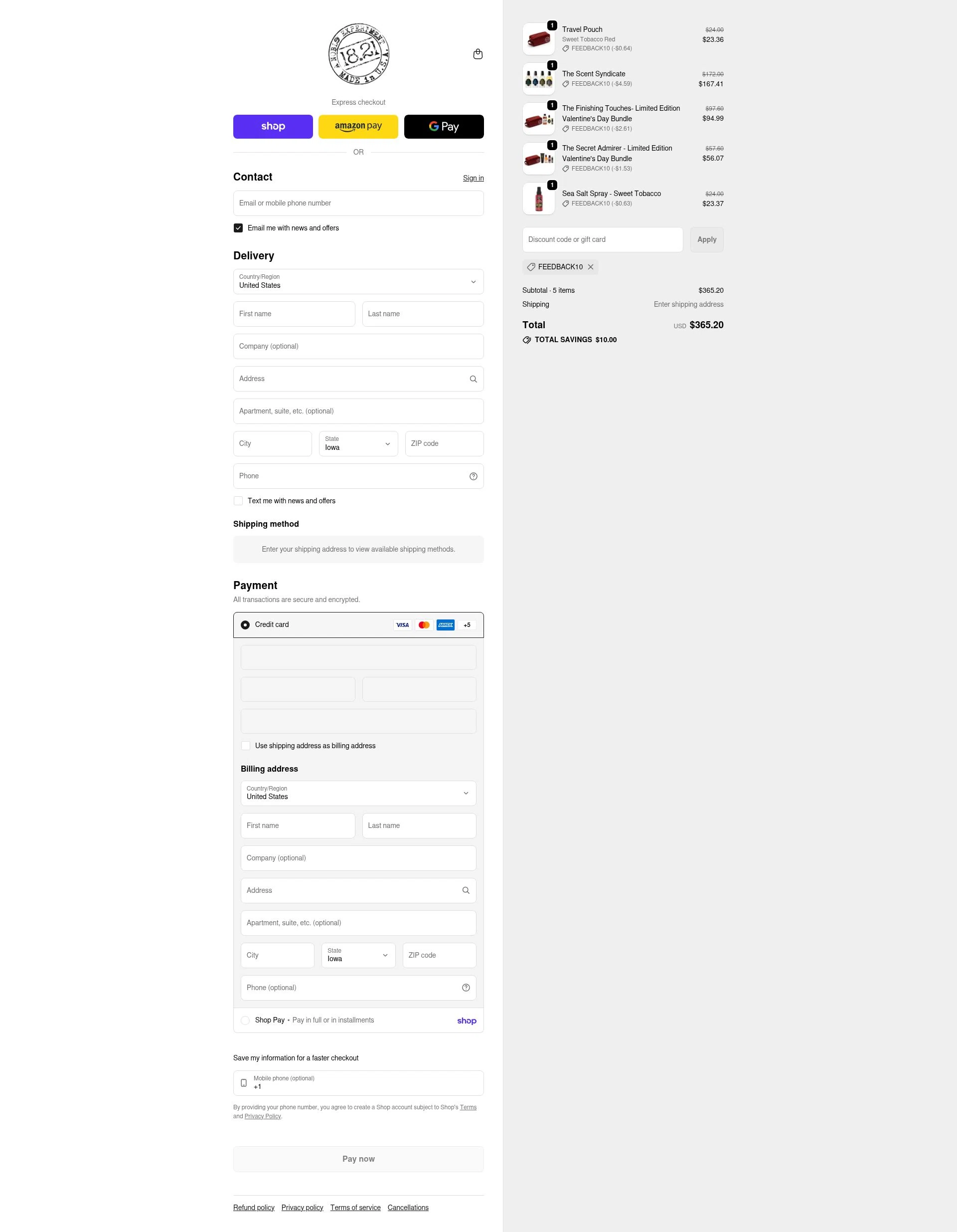 18.21 Man Made checkout page showing 18.21 Man Made promo code box | Screenshot taken by SimplyCodes community member on Feb 14, 2026