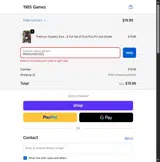 1985 Games coupon verification screenshot