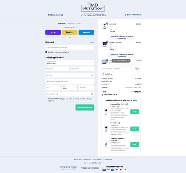 1MD checkout page showing 1MD discount code box | Screenshot taken by SimplyCodes community member on Sep 5, 2025