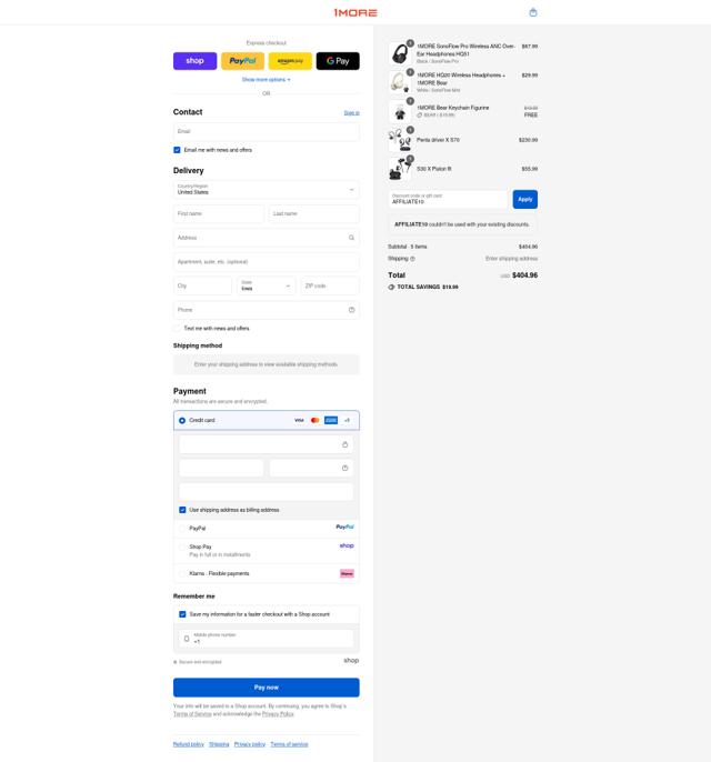 1More checkout page showing 1More promo code box | Screenshot taken by SimplyCodes community member on Sep 14, 2025