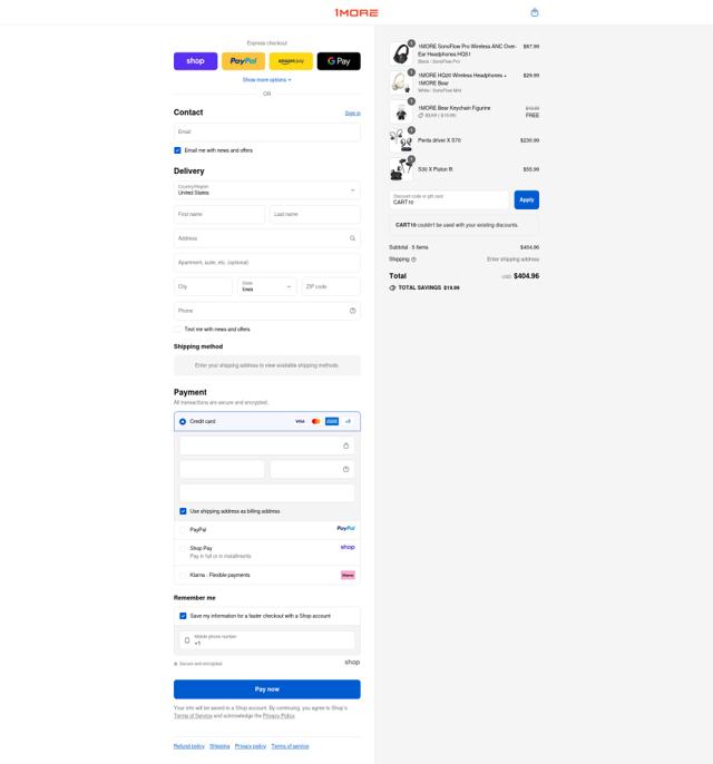 1More checkout page showing 1More promo code box | Screenshot taken by SimplyCodes community member on Sep 14, 2025