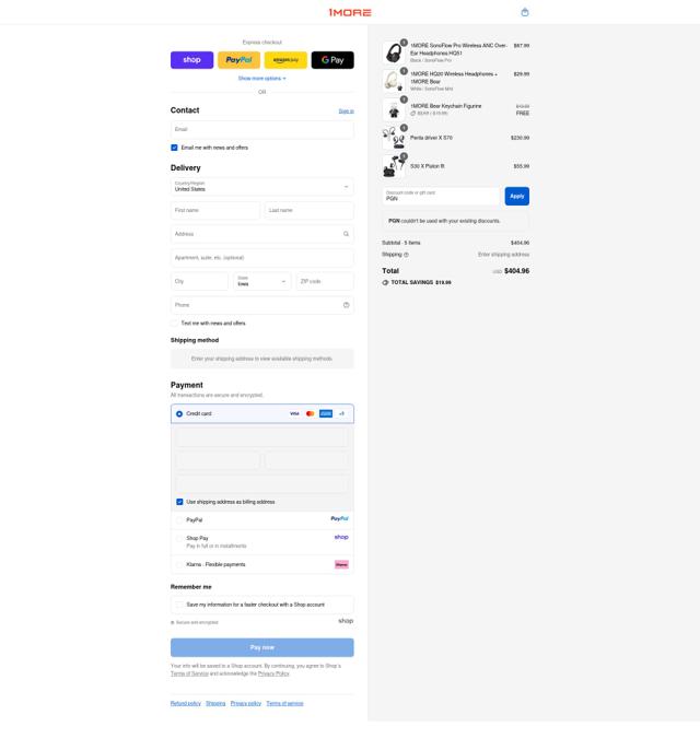 1More checkout page showing 1More promo code box | Screenshot taken by SimplyCodes community member on Sep 14, 2025
