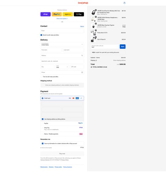 1More checkout page showing 1More promo code box | Screenshot taken by SimplyCodes community member on Sep 14, 2025