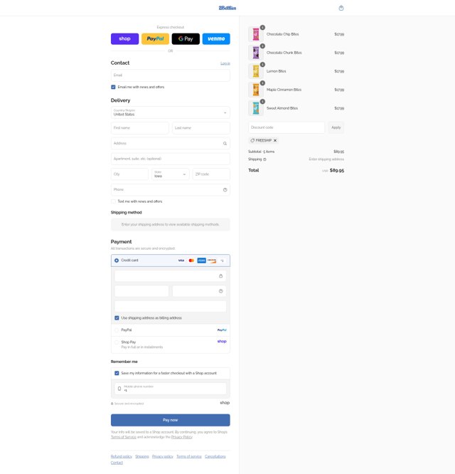 2Betties checkout page showing 2Betties discount code box | Screenshot taken by SimplyCodes community member on Aug 31, 2025