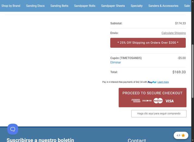 2Sand checkout page showing 2Sand coupon code box | Screenshot taken by SimplyCodes community member on Sep 10, 2025