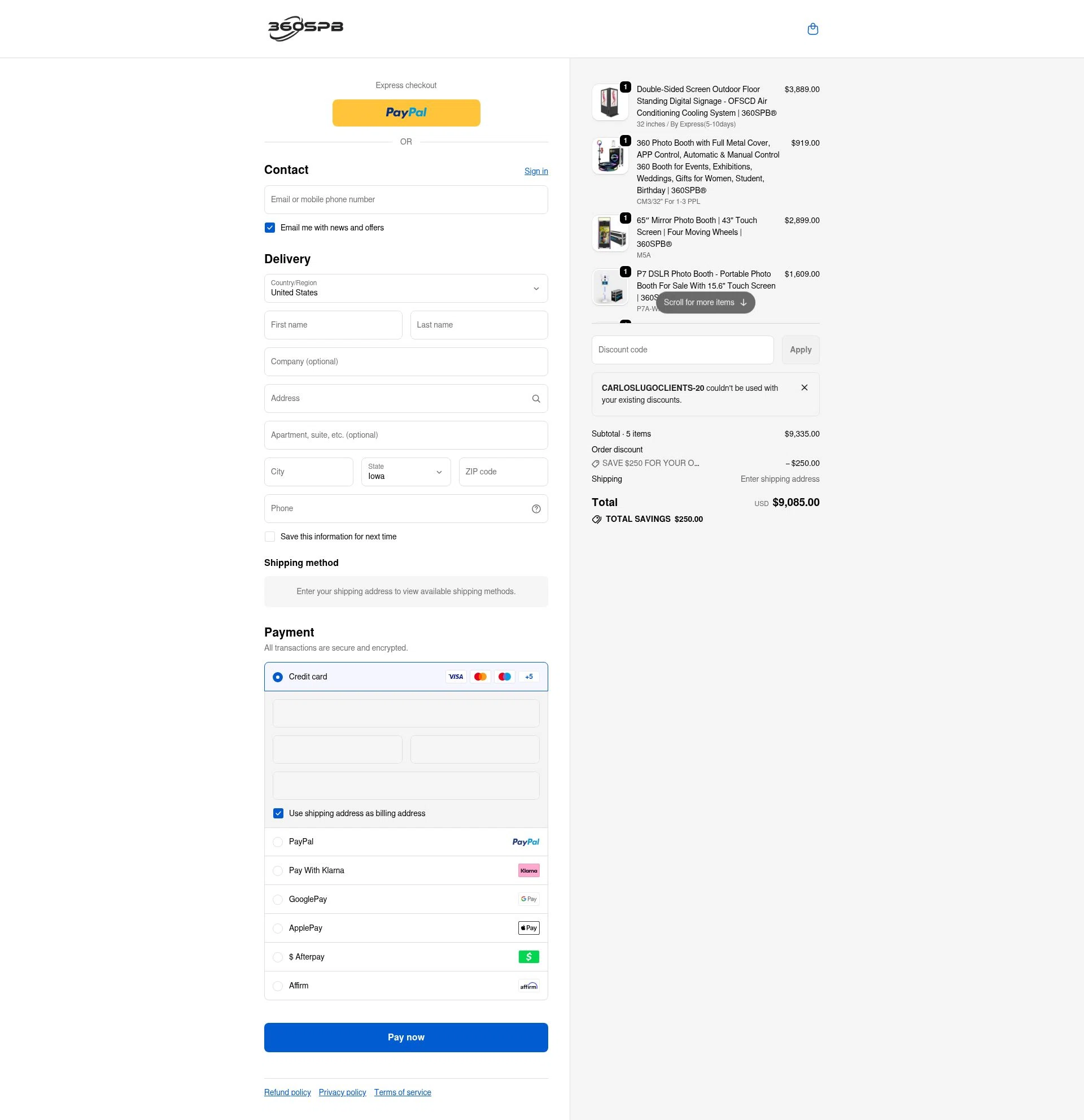 360SPB checkout page showing 360SPB promo code box | Screenshot taken by SimplyCodes community member on Jan 31, 2026