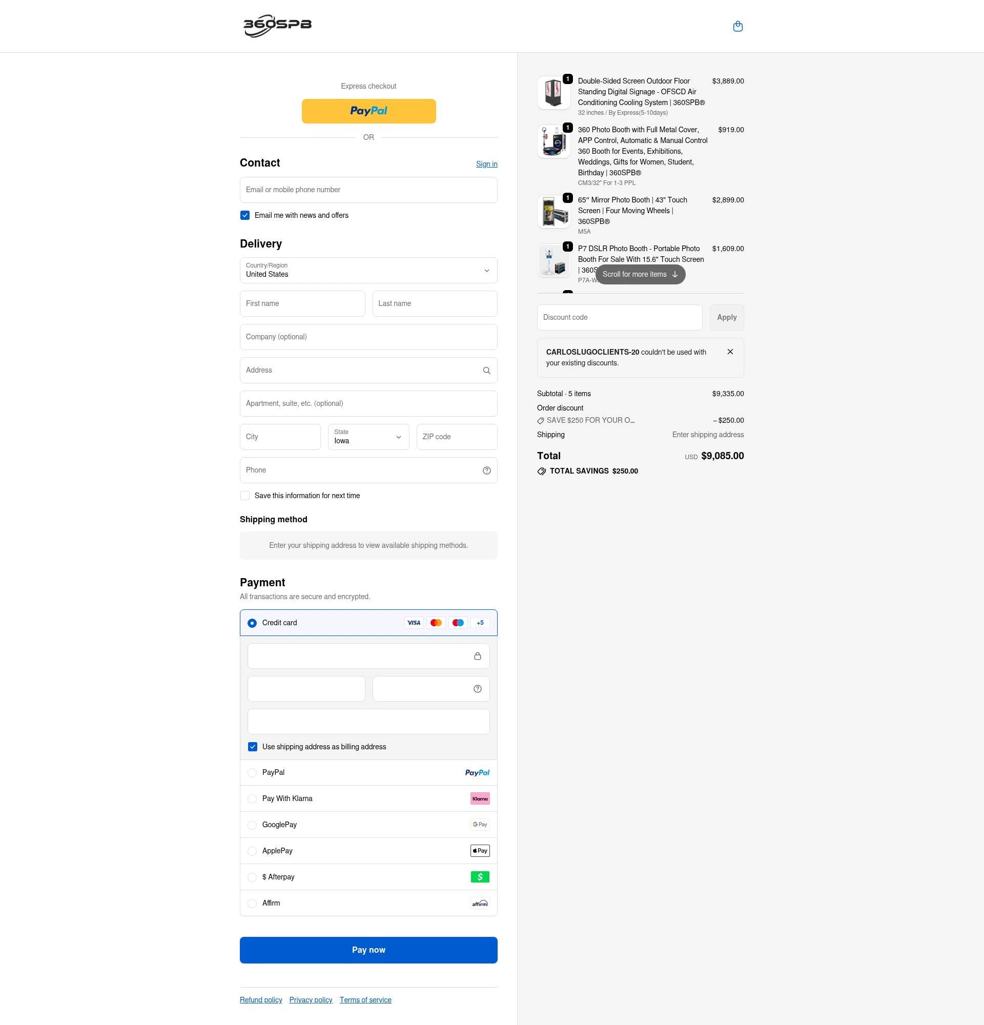360SPB checkout page showing 360SPB promo code box | Screenshot taken by SimplyCodes community member on Jan 27, 2026