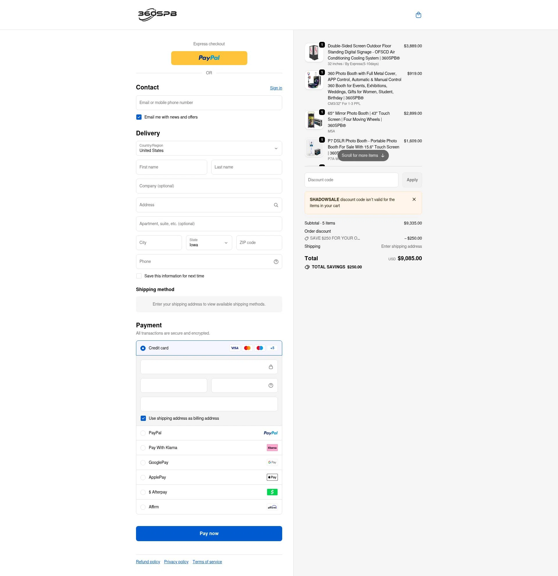 360SPB checkout page showing 360SPB promo code box | Screenshot taken by SimplyCodes community member on Jan 31, 2026