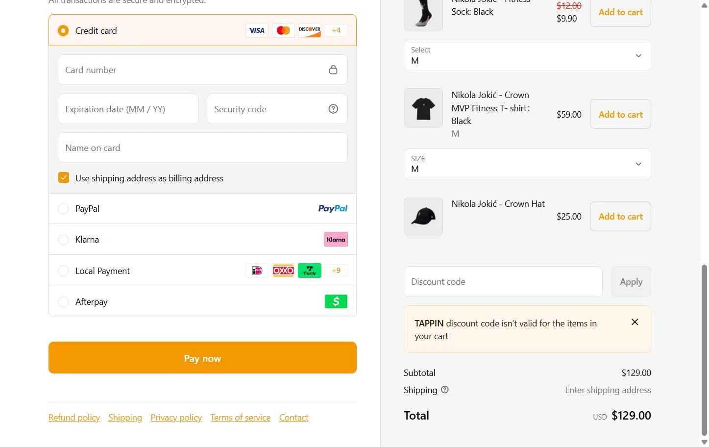 361 Sport checkout page showing 361 Sport discount code box | Screenshot taken by SimplyCodes community member on Jan 29, 2026