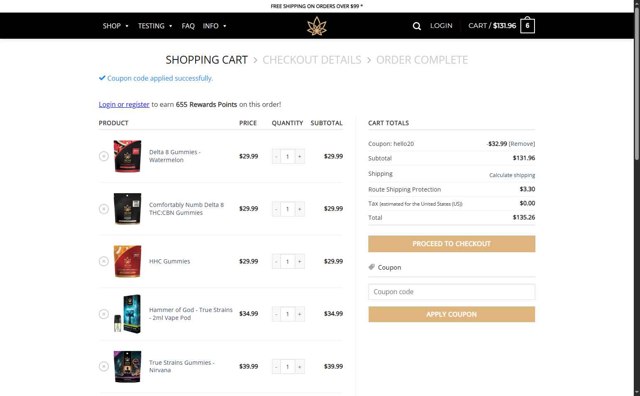 3Chi checkout page showing 3Chi coupon code box | Screenshot taken by SimplyCodes community member on Jul 14, 2025