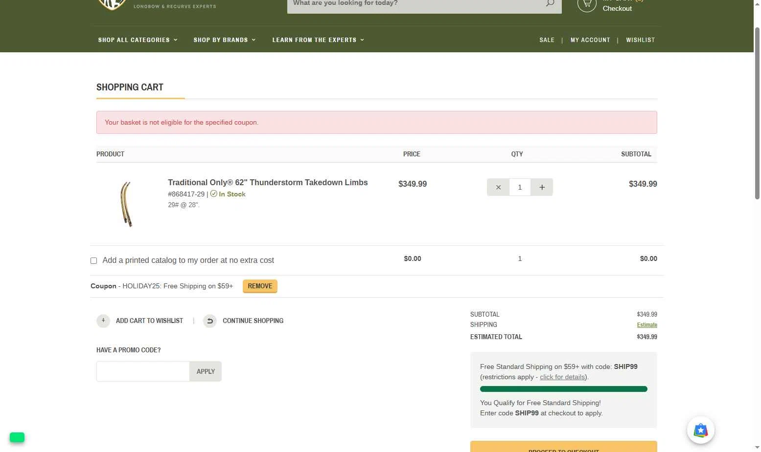 3Rivers Archery checkout page showing 3Rivers Archery promo code box | Screenshot taken by SimplyCodes community member on Dec 17, 2025