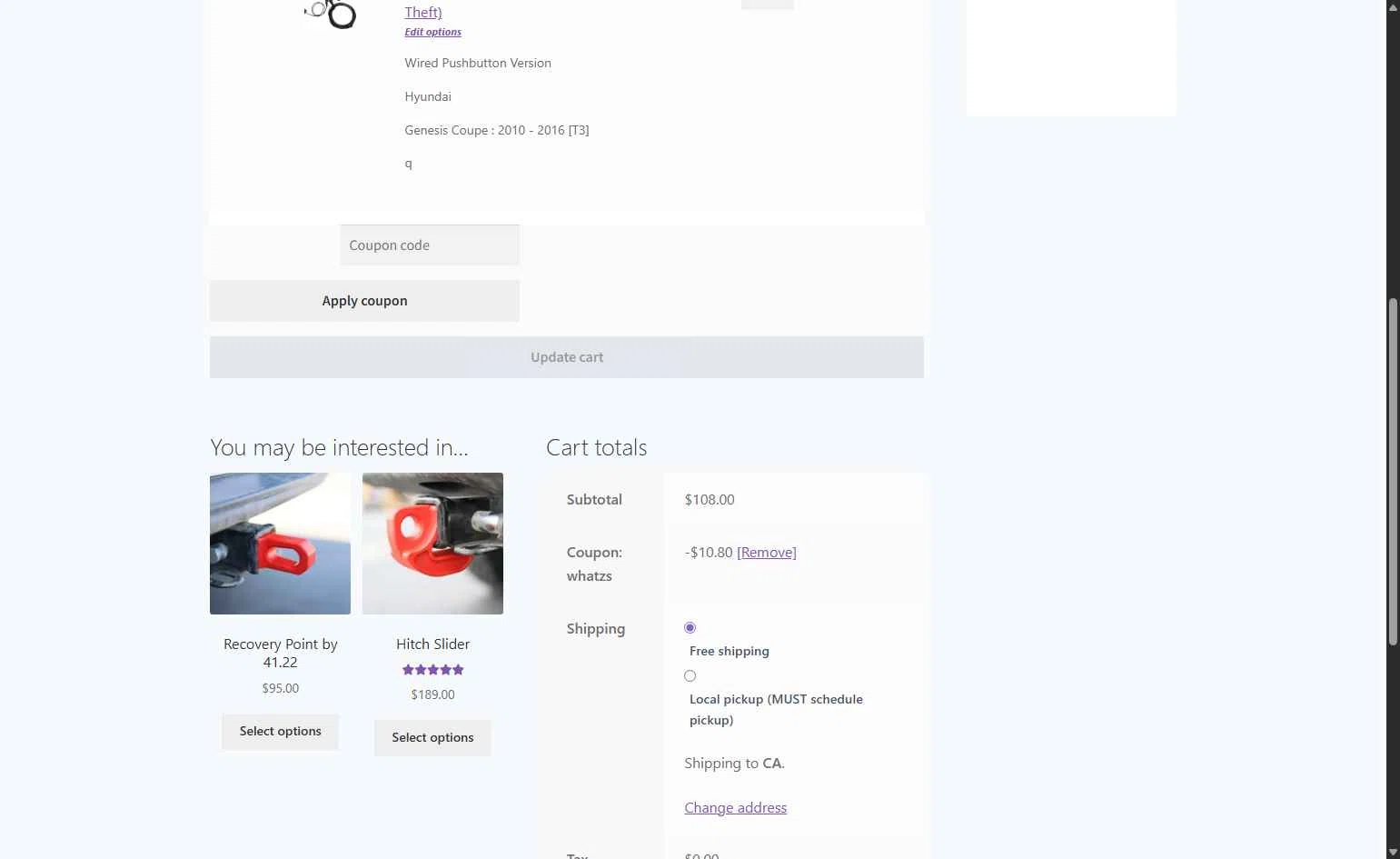 41.22 Inc. checkout page showing 41.22 Inc. promo code box | Screenshot taken by SimplyCodes community member on Jan 8, 2026