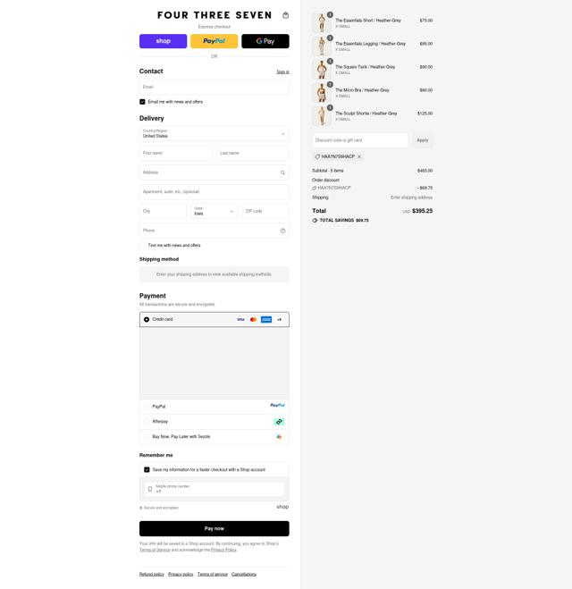 437 checkout page showing 437 discount code box | Screenshot taken by SimplyCodes community member on Sep 10, 2025