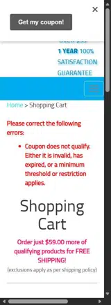 HALLOWEEN coupon verification screenshot