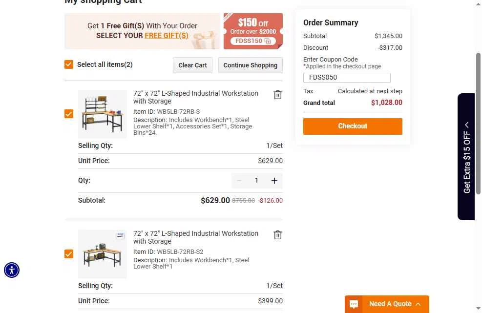 4Dock checkout page showing 4Dock promo code box | Screenshot taken by SimplyCodes community member on Dec 31, 2025