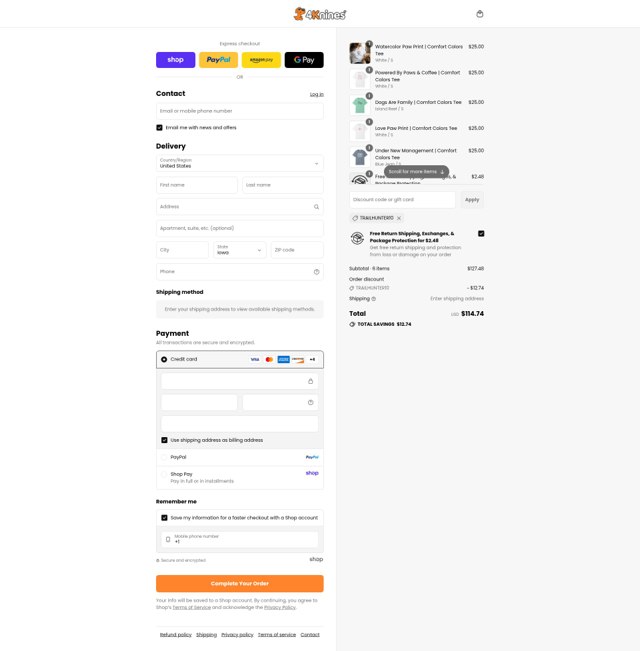 4Knines checkout page showing 4Knines discount code box | Screenshot taken by SimplyCodes community member on Sep 8, 2025