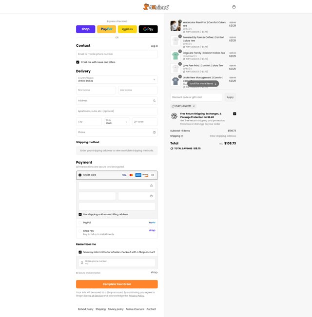 4Knines checkout page showing 4Knines discount code box | Screenshot taken by SimplyCodes community member on Sep 8, 2025