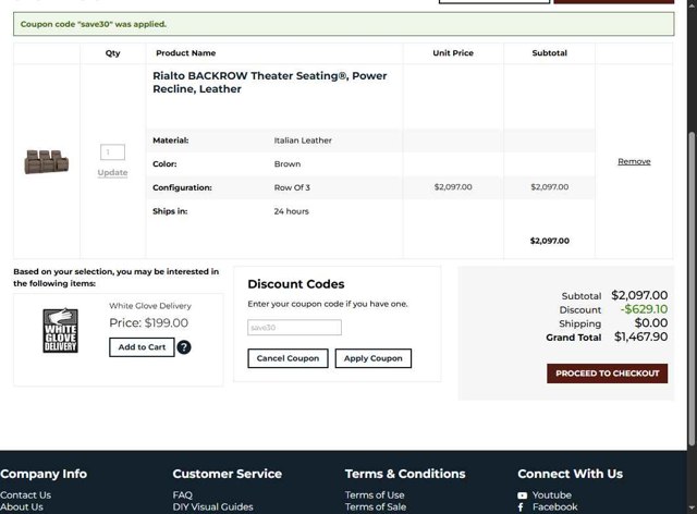 4Seating checkout page showing 4Seating coupon code box | Screenshot taken by SimplyCodes community member on Jul 17, 2025
