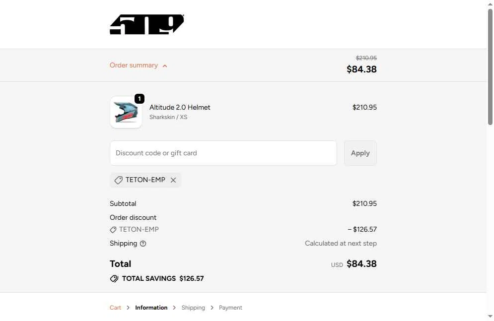 509 checkout page showing 509 discount code box | Screenshot taken by SimplyCodes community member on Jan 27, 2026