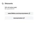 MYCOZYMAISON coupon verification screenshot