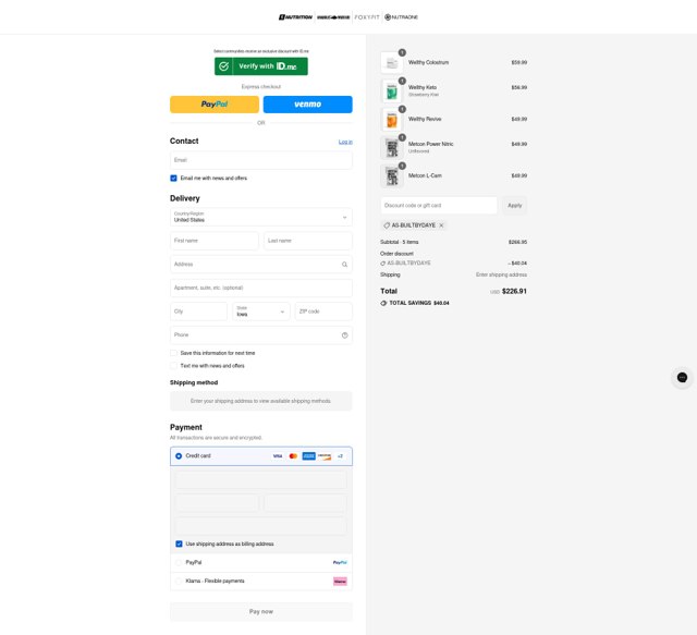 5 Star Nutrition checkout page showing 5 Star Nutrition discount code box | Screenshot taken by SimplyCodes community member on Sep 7, 2025