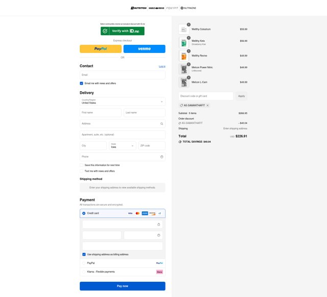 5 Star Nutrition checkout page showing 5 Star Nutrition discount code box | Screenshot taken by SimplyCodes community member on Sep 7, 2025