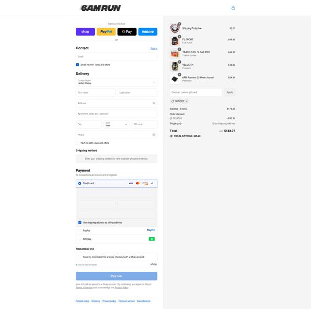 6AM Run checkout page showing 6AM Run discount code box | Screenshot taken by SimplyCodes community member on Sep 12, 2025