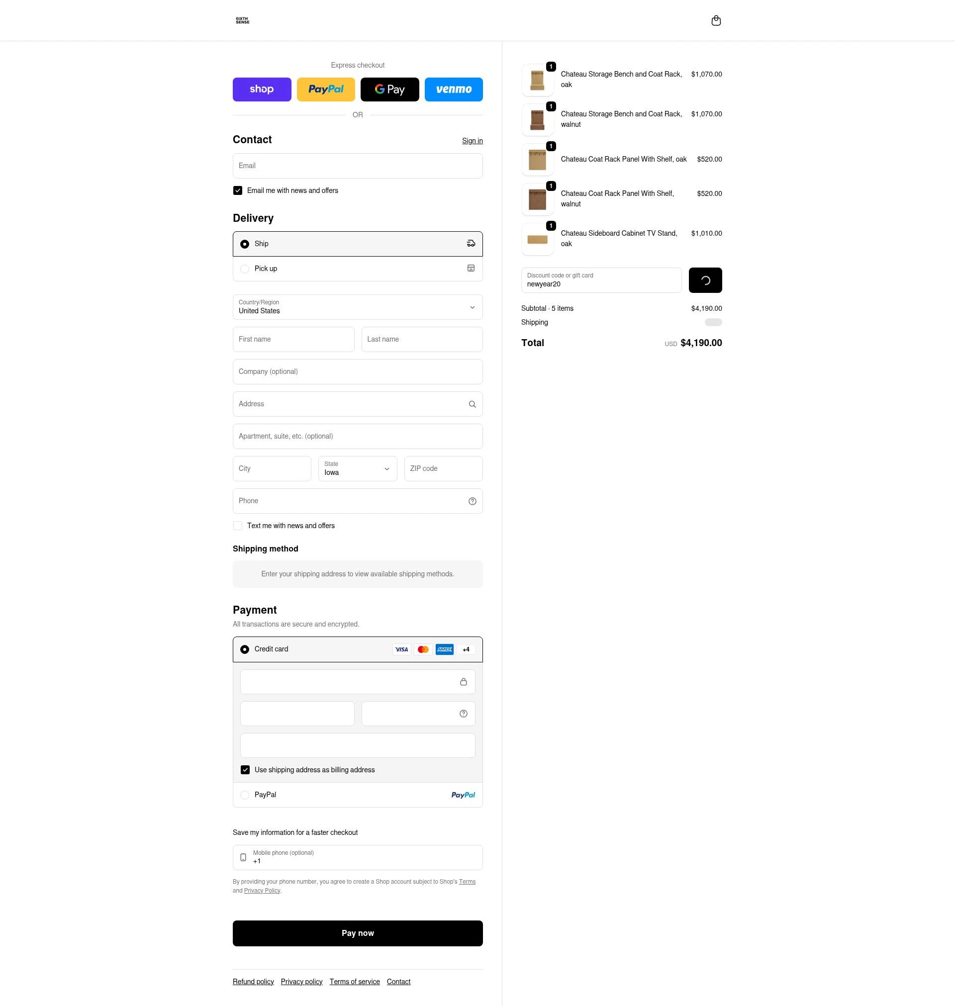 6ixth Sense checkout page showing 6ixth Sense promo code box | Screenshot taken by SimplyCodes community member on Jan 31, 2026