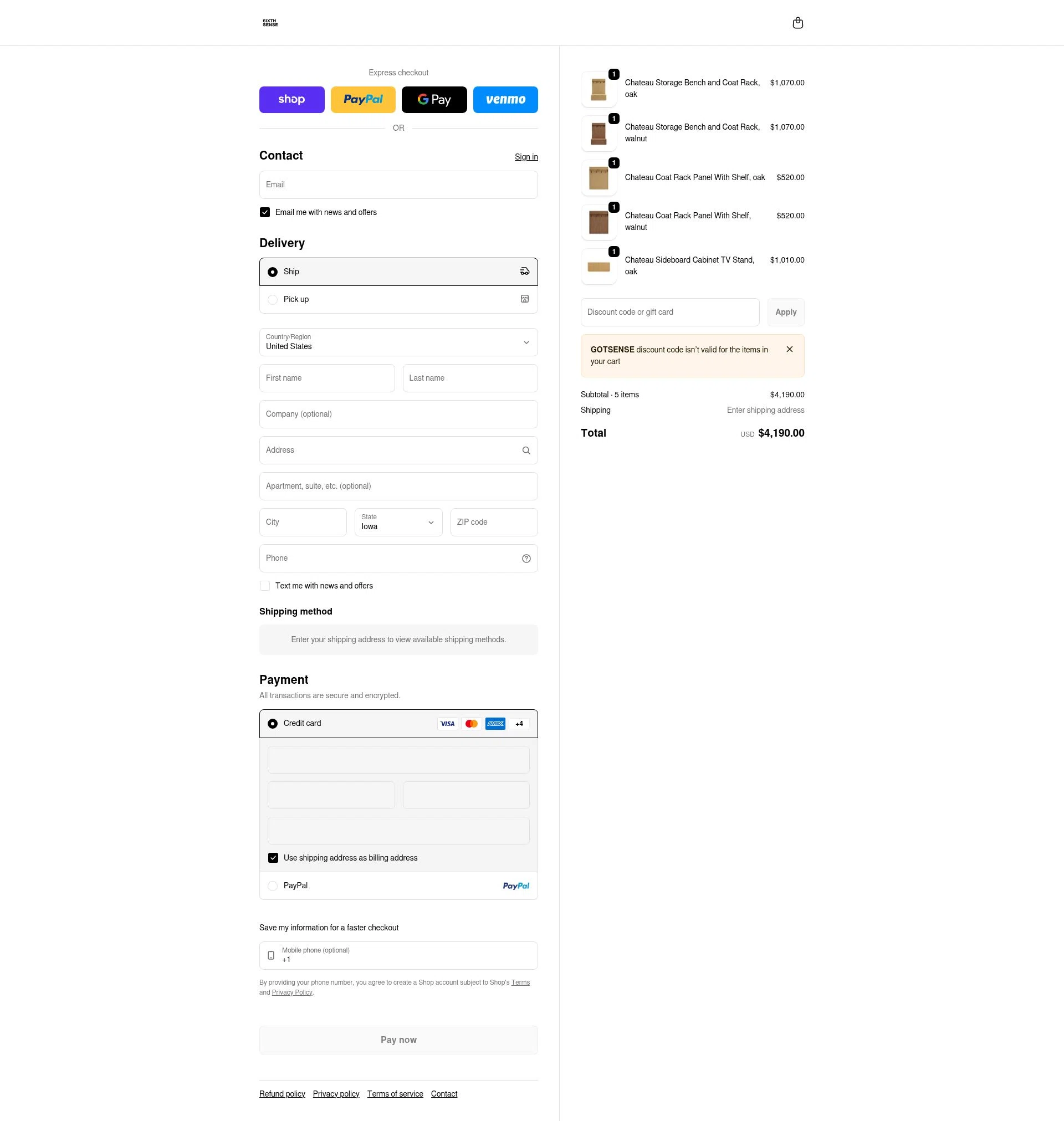 6ixth Sense checkout page showing 6ixth Sense promo code box | Screenshot taken by SimplyCodes community member on Jan 31, 2026