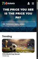 714 Tickets coupon verification screenshot