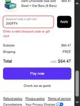 20OFF4 coupon verification screenshot